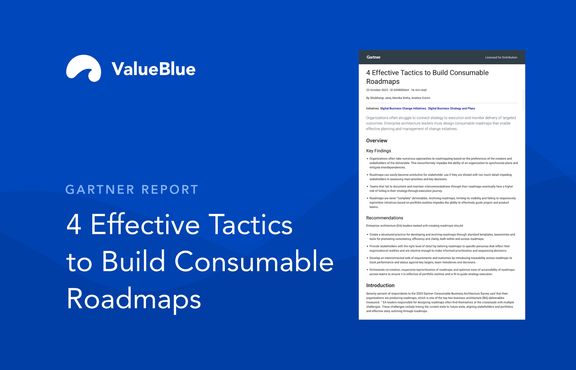 ValueBlue_Gartner Report_4 Effective Tactics